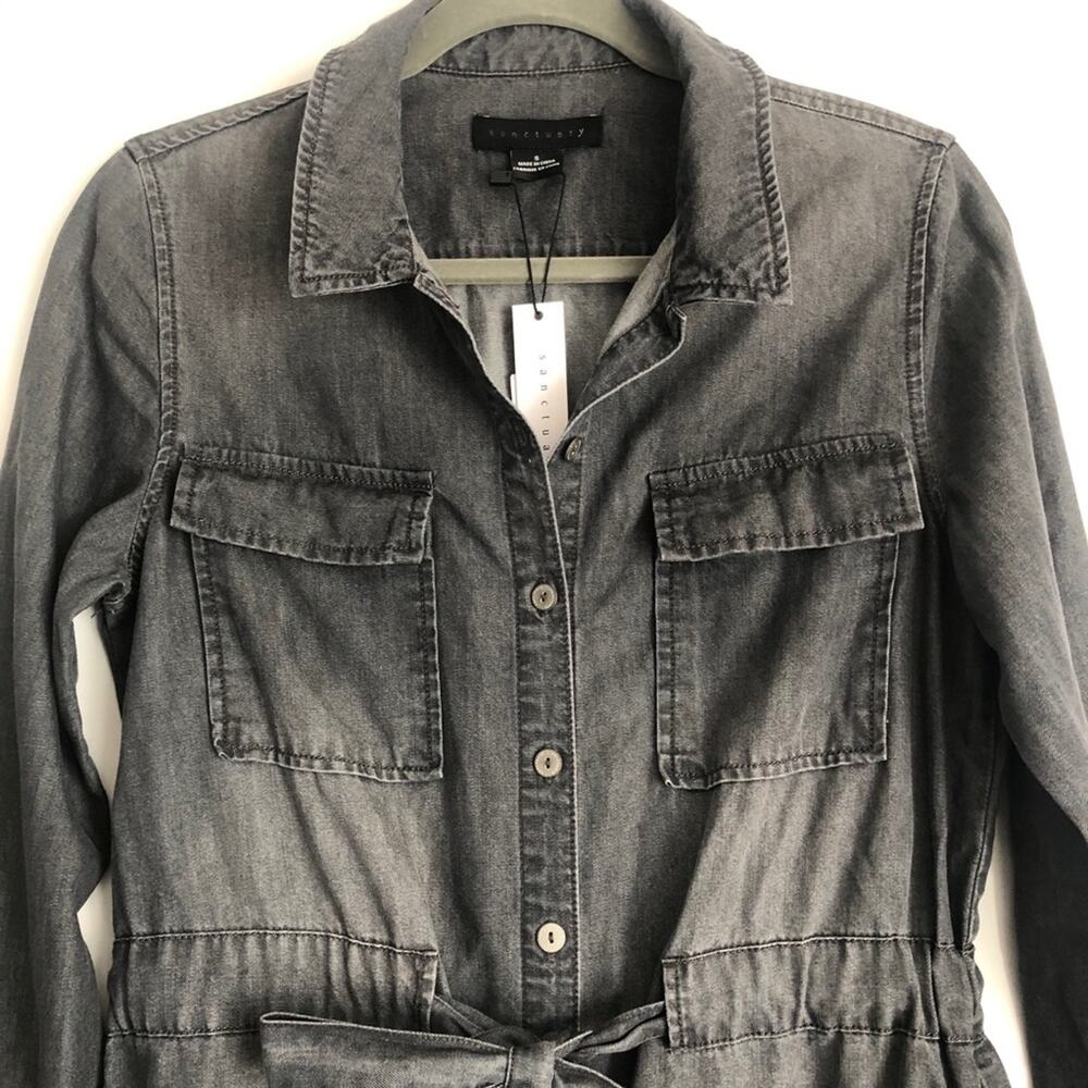 NEW Sanctuary Button Down Belted Tuscon‎ Shirt Dress NWT Small - Picture 3 of 8